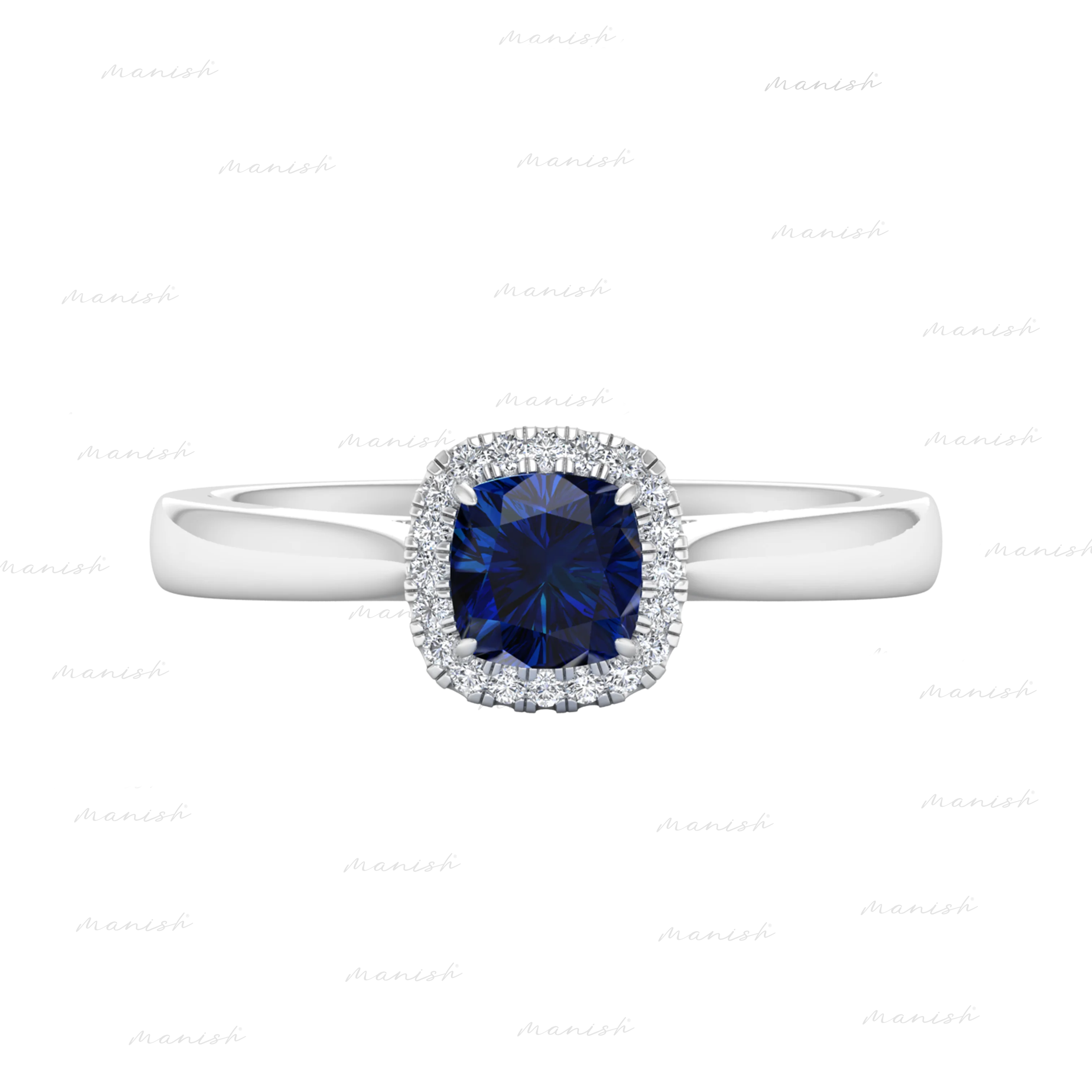 Earla Diamond and Blue Sapphire Ring